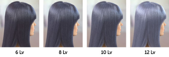 ネモフィラのレベル6から12までの髪色画像